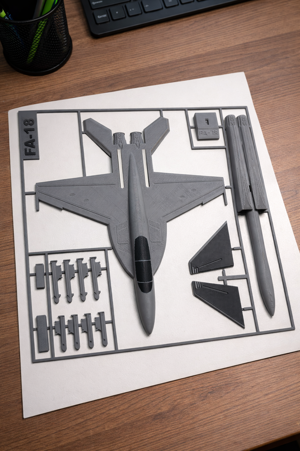 F/A-18 Fighter Jet 3D Printed Model Kit F/A-18 Fighter Jet 3D Printed Model Kit – Military Aircraft Desk Decor – Modern Aviation Display – Fighter Jet Model – Aviation Gift