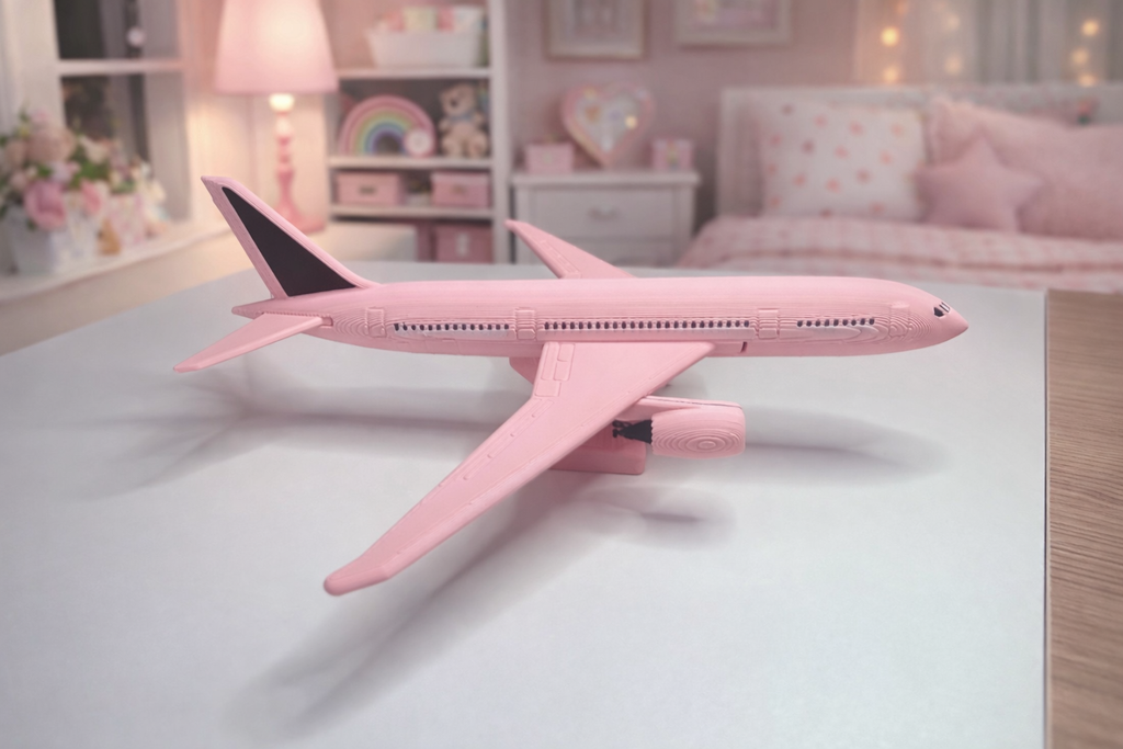 Pink Boeing 787 Dreamliner 3D Printed Aircraft Model Kit – Cute Airliner Edition