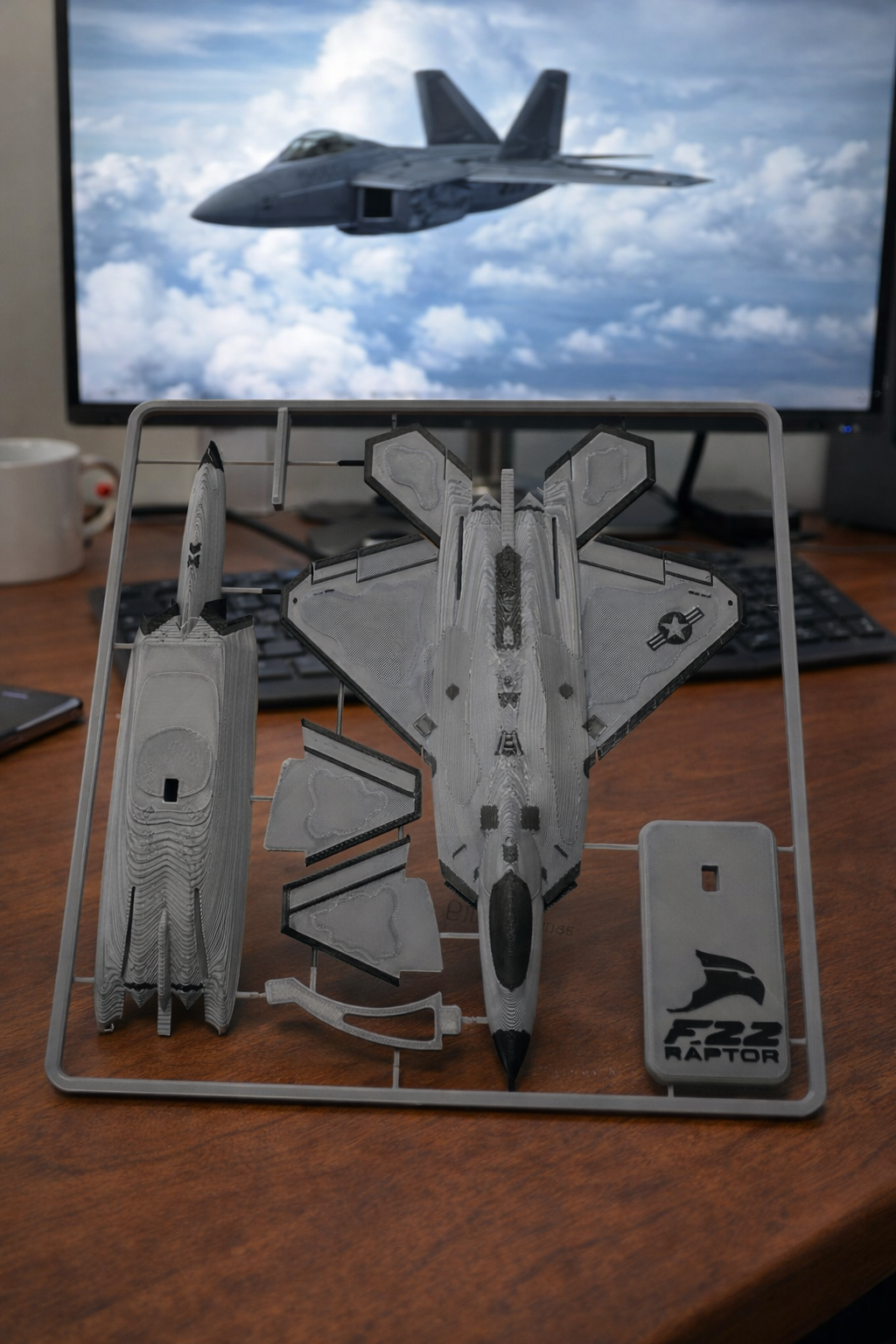 F-22 Raptor 3D Printed Aircraft Model Kit – Stealth Fighter Edition