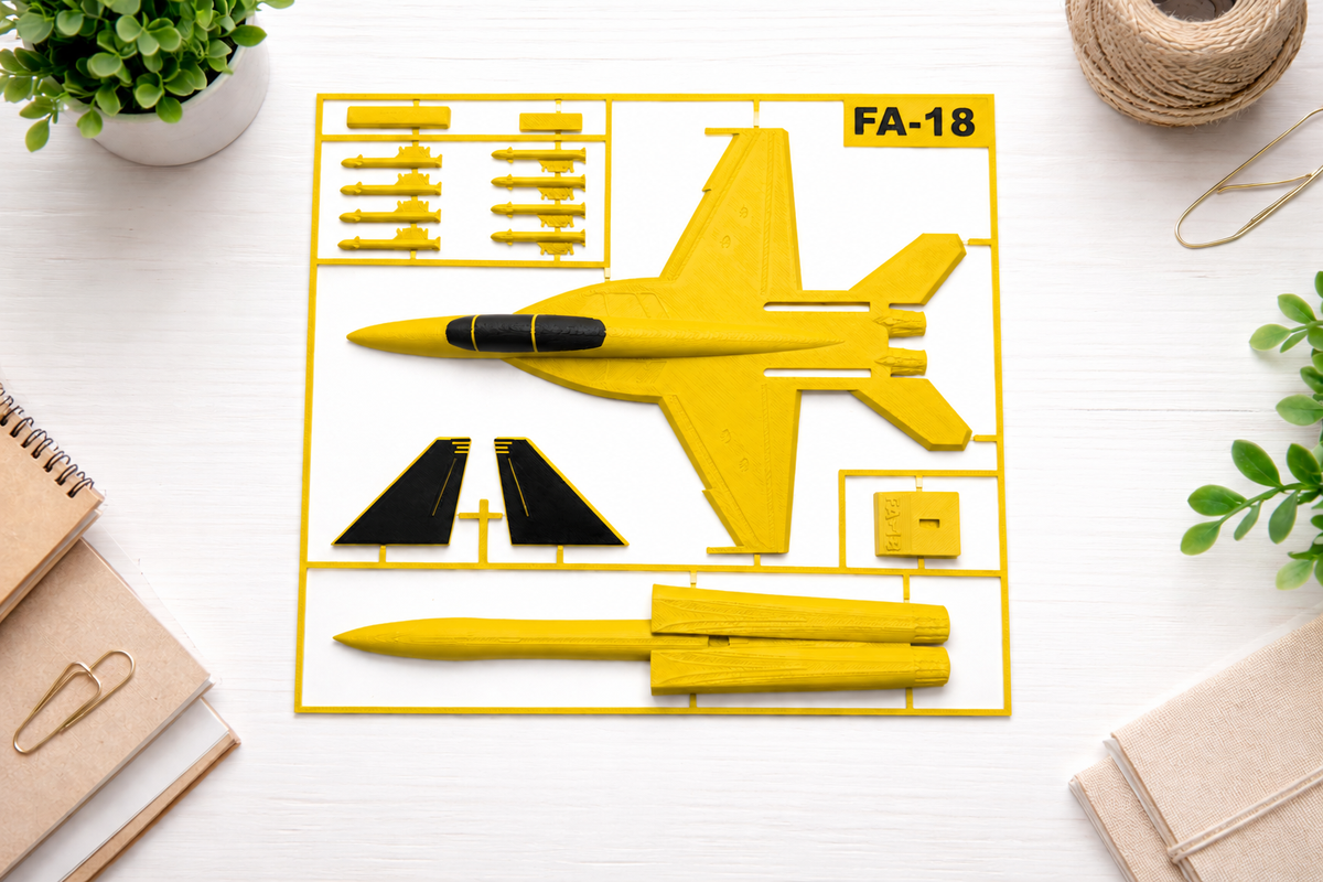 F/A-18 Fighter Jet 3D Printed Model Kit F/A-18 Fighter Jet 3D Printed Model Kit – Military Aircraft Desk Decor – Modern Aviation Display – Fighter Jet Model – Aviation Gift
