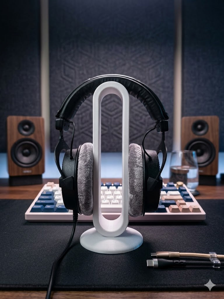 Minimalist Headphone Stand | 3D Printed Gaming Headset Holder | Desk Headphone Display
