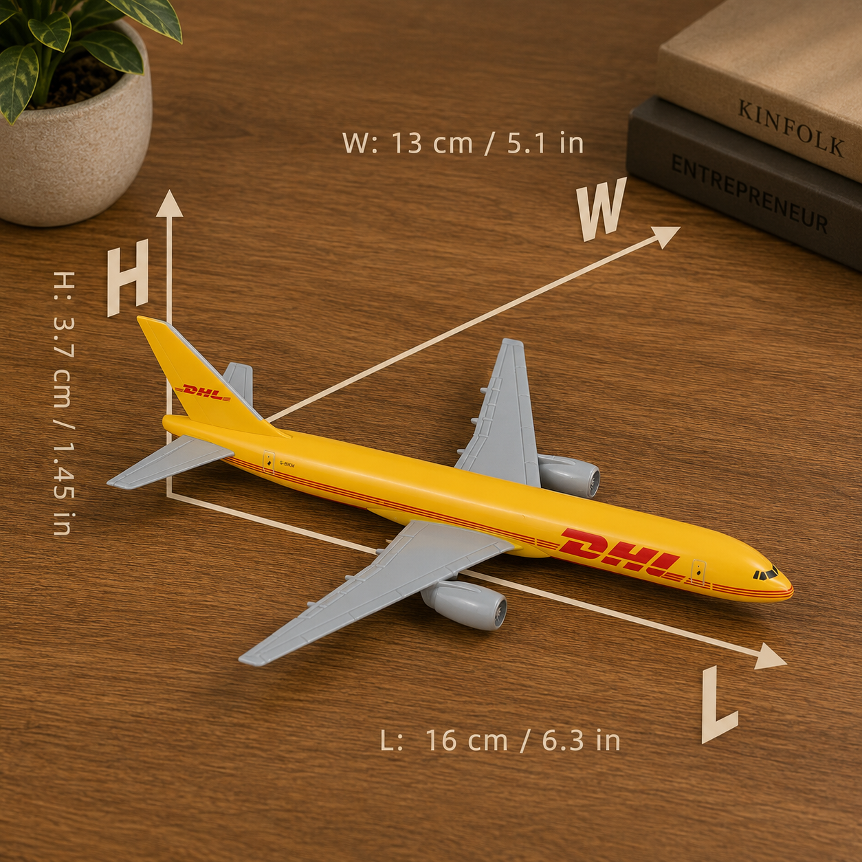 DHL Boeing 757 Die-Cast Aircraft Model – 1:400 Scale Cargo Airplane Display