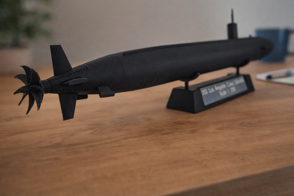 USS Los Angeles Class Submarine 3D Printed Model