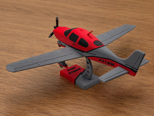 3D Printed Cirrus SR22 Model Kit DIY Aircraft Build Display