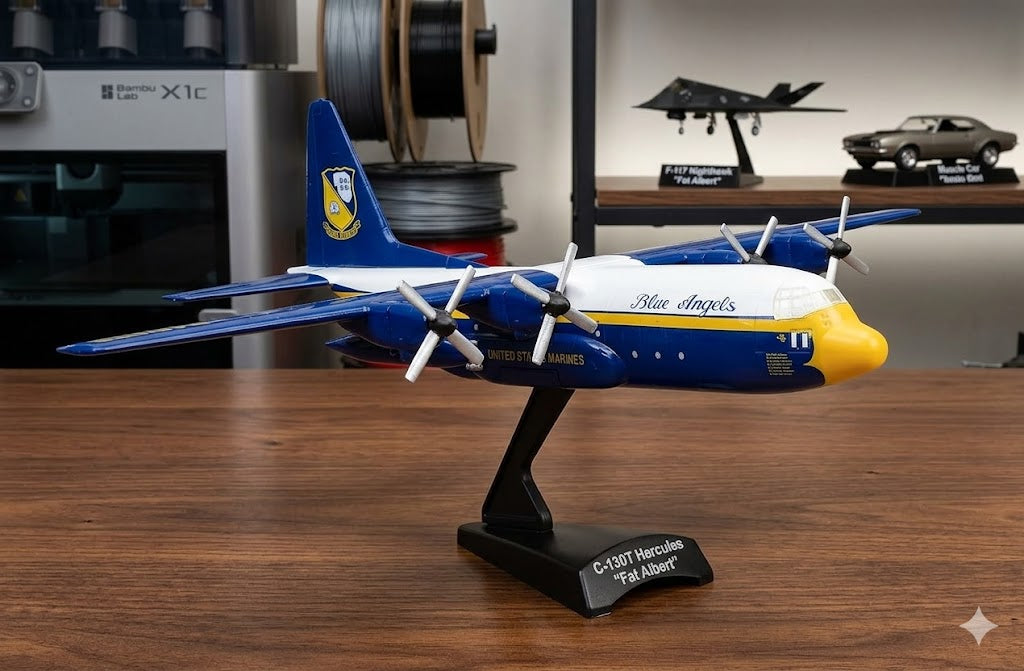Fat Albert” C-130 Die-Cast Aircraft Model – 1:200 Scale Display Plane