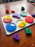 Fraction Learning Board for Kids | 3D Printed Math Puzzle | Montessori Fraction Teaching Toy