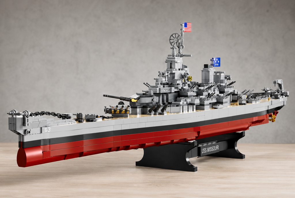 USS Missouri BB-63 Battleship Building Block Set – 2,228 Pieces