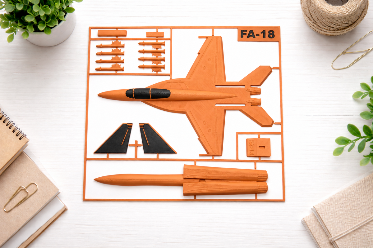 F/A-18 Fighter Jet 3D Printed Model Kit F/A-18 Fighter Jet 3D Printed Model Kit – Military Aircraft Desk Decor – Modern Aviation Display – Fighter Jet Model – Aviation Gift