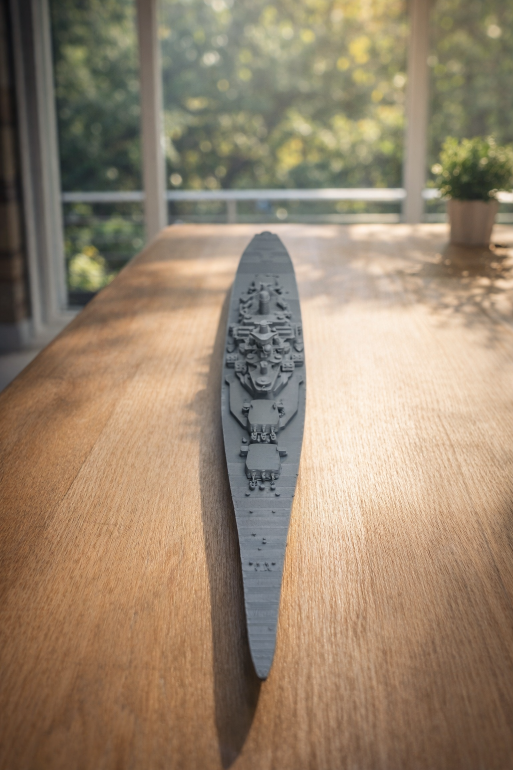 USS Missouri Battleship 3D Printed Display Model – WWII Naval Warship Desk Decor