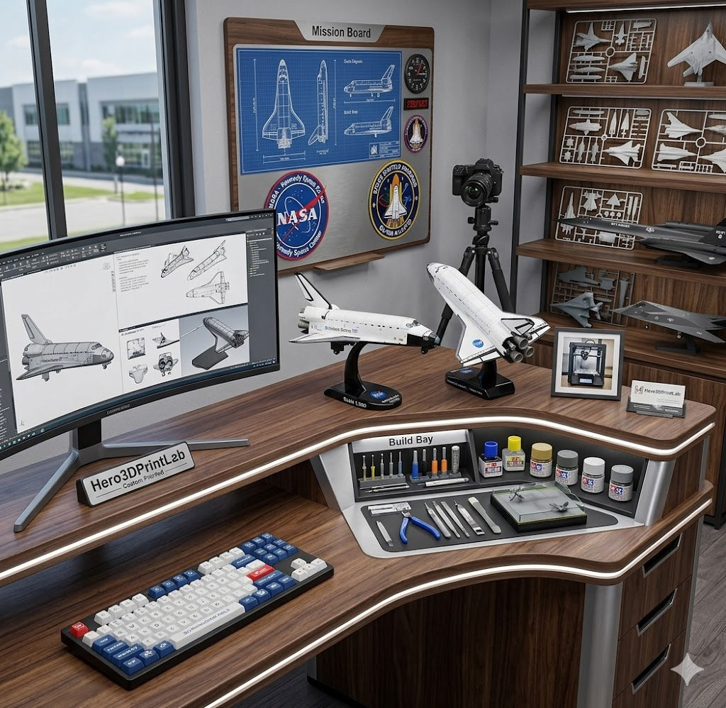 Stamp Space Shuttle Atlantis Die-Cast Spacecraft Model – 1/300 Scale NASA Orbiter Display