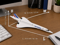 Air France Concorde Die-Cast Aircraft Model – 1/400 Scale Supersonic Display Plane