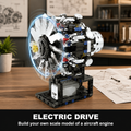 Toy Turbojet Engine Building Kit – 558 Piece Motorized STEM Aircraft Engine Model