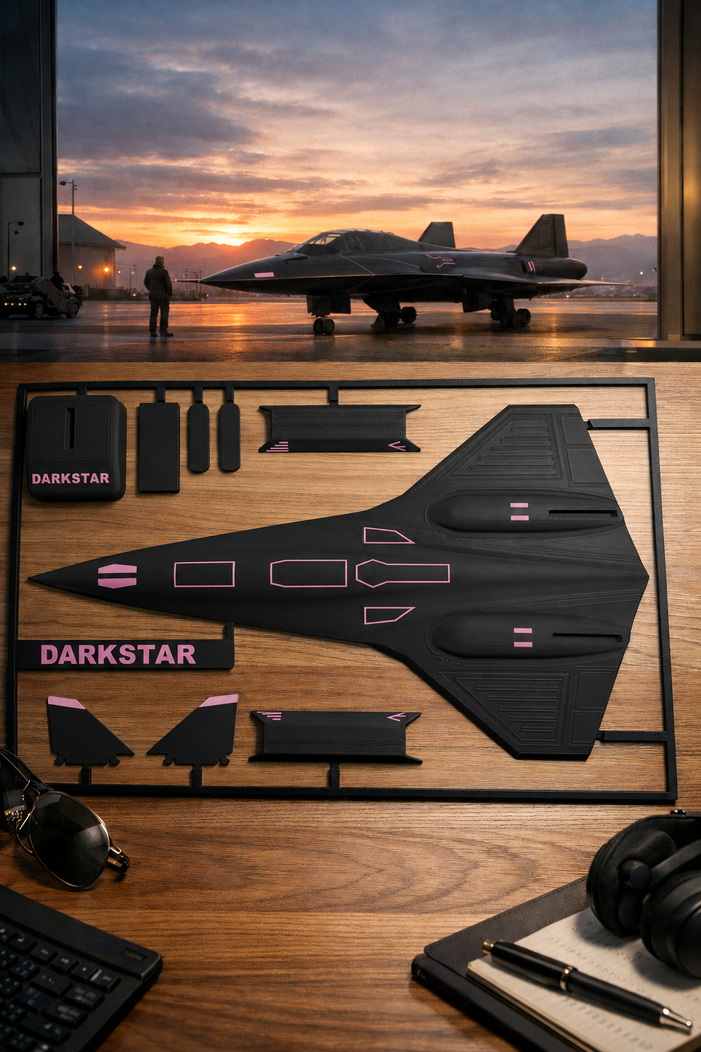Darkstar SR-72 Inspired 3D Printed Aircraft Model Kit – Hypersonic Stealth Jet