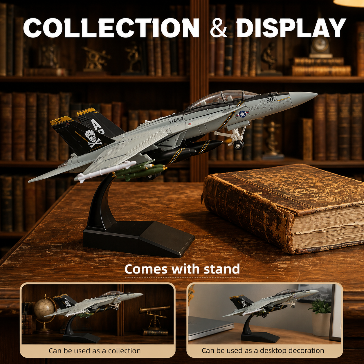 1:72 Scale F-18 Fighter Jet Quick Assembly Model Kit – Military Aircraft Build