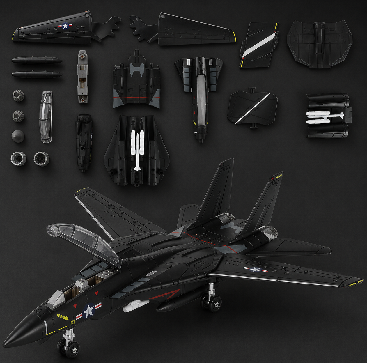 F-14 Tomcat 3D Quick Build Model Kit – 26 Piece Fighter Jet Aircraft Puzzle