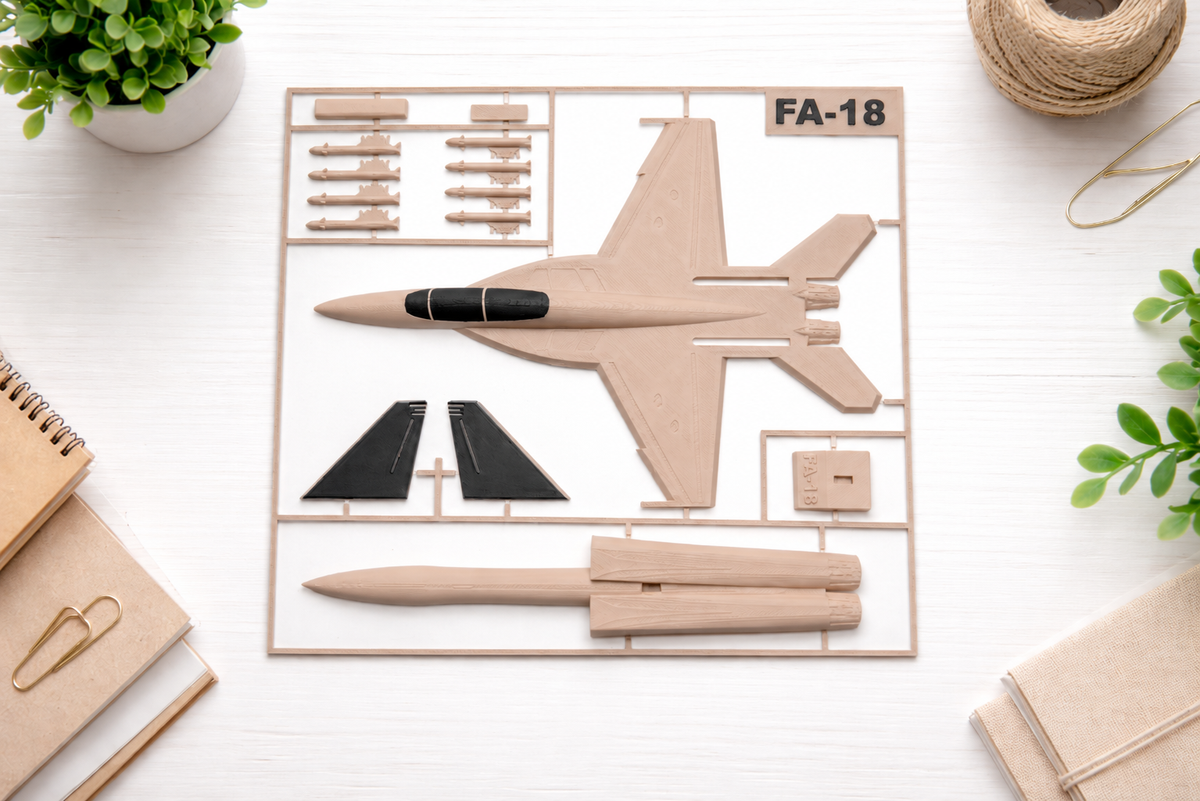 F/A-18 Fighter Jet 3D Printed Model Kit F/A-18 Fighter Jet 3D Printed Model Kit – Military Aircraft Desk Decor – Modern Aviation Display – Fighter Jet Model – Aviation Gift