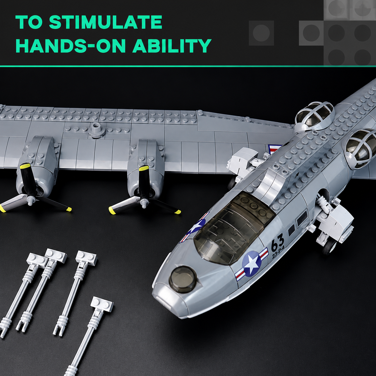 PBY-5A Catalina Military Aircraft Building Set – 364 Piece Model Ki