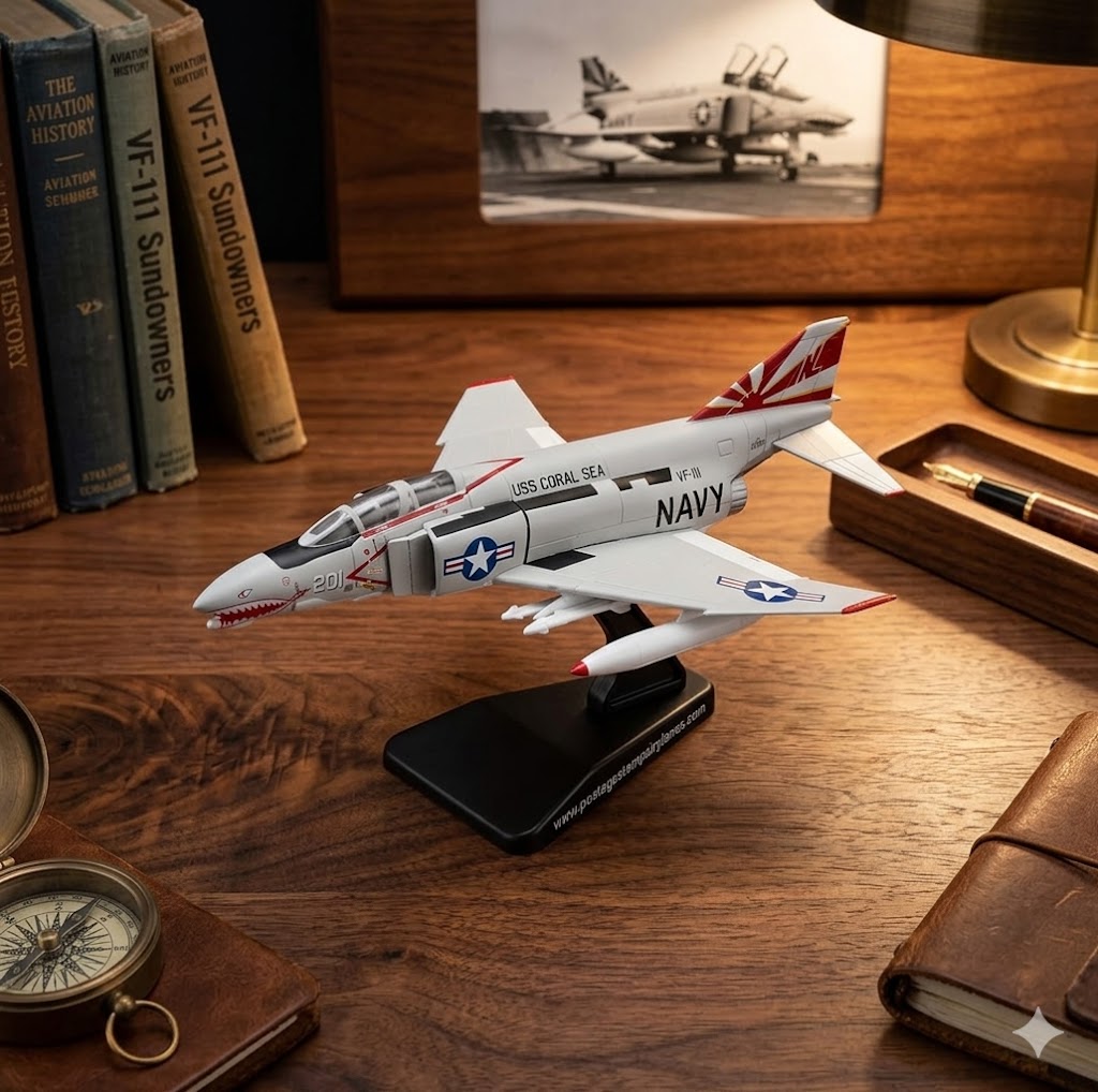 F-4B Phantom II Sundowners 1:155 Die-Cast Aircraft Model with Display Stand