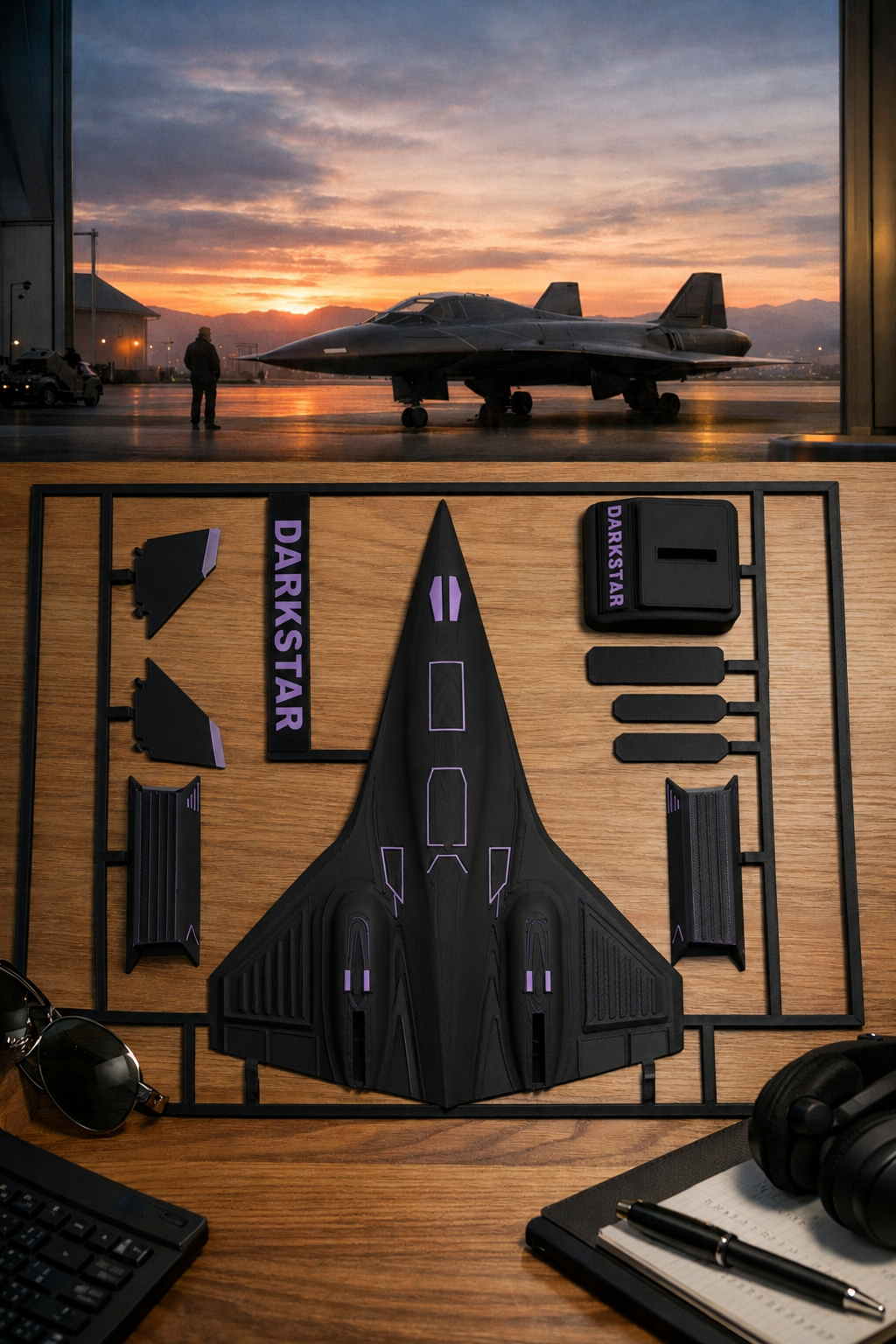 Darkstar SR-72 Inspired 3D Printed Aircraft Model Kit – Hypersonic Stealth Jet