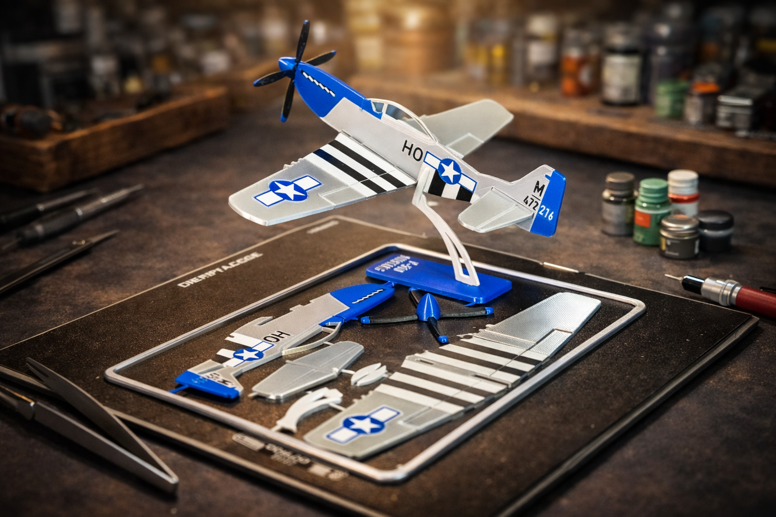 P-51 Mustang 3D Printed Aircraft Display Model