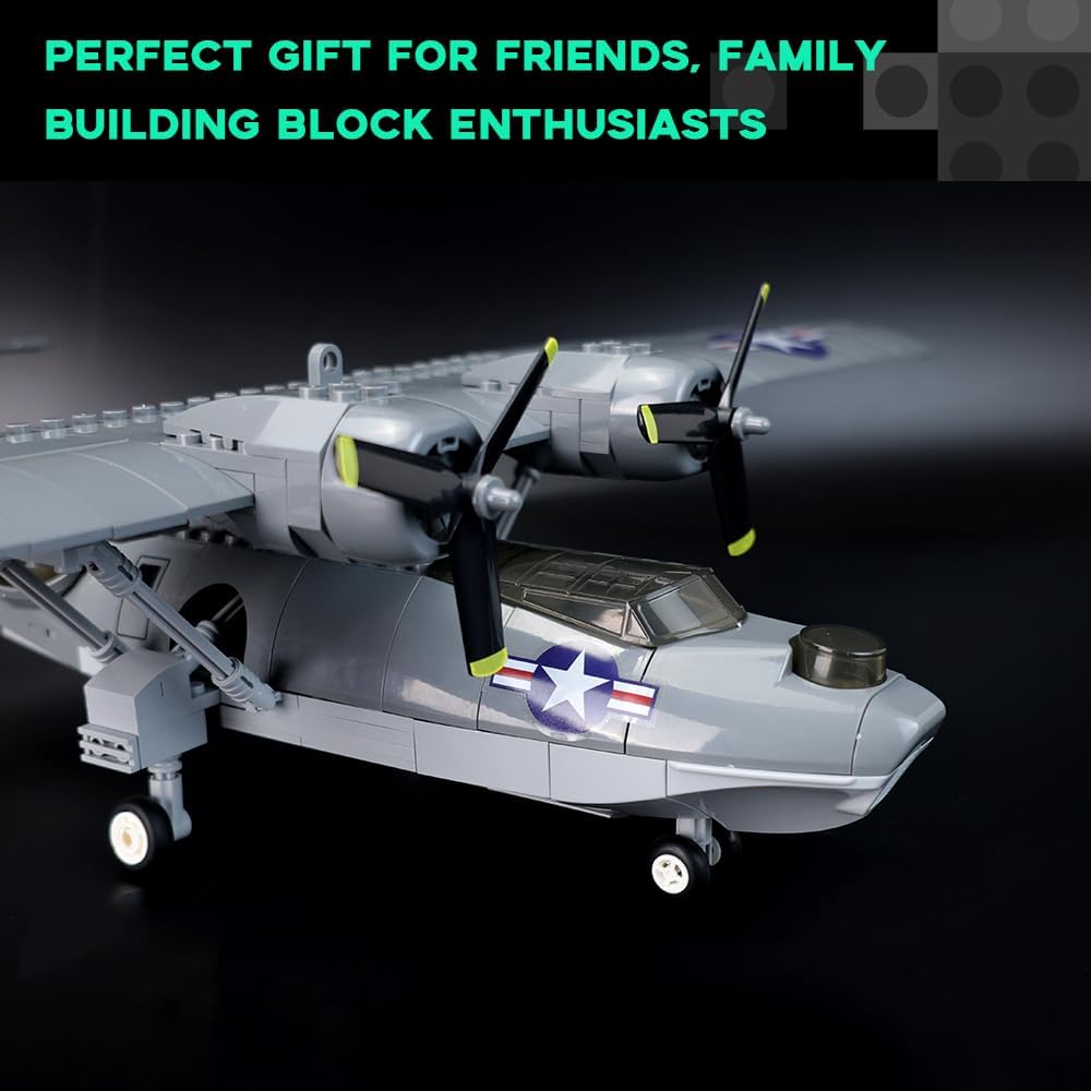 PBY-5A Catalina Military Aircraft Building Set – 364 Piece Model Ki