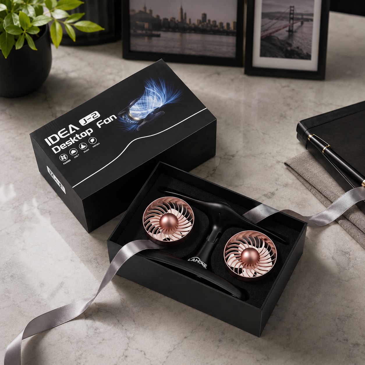Jet Engine Desk Fan – USB-C Rechargeable Aviation Turbine Desktop Fan