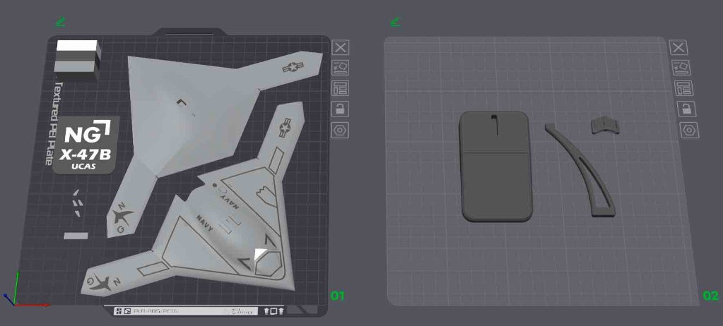 NG-X-47B UCAS 3D Printed Display Model – Stealth Drone Desk Decor Aircraft Stand