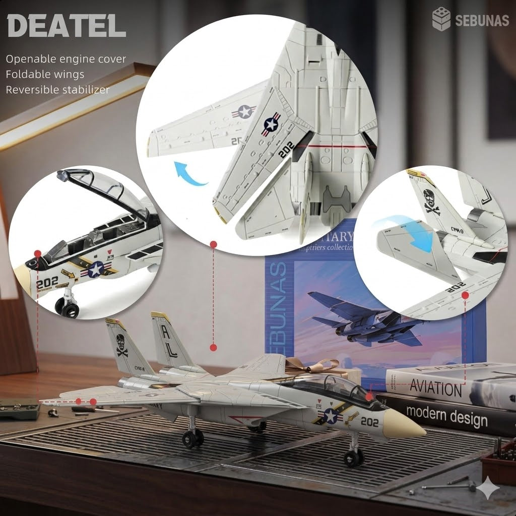 F-14 Tomcat 3D Quick Build Model Kit – 26 Piece Fighter Jet Aircraft Puzzle