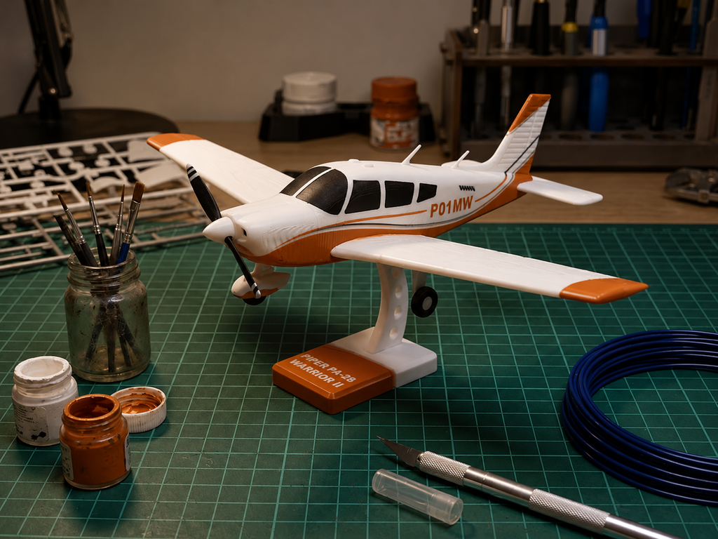 Piper PA-28 Warrior II 3D Printed Model Kit