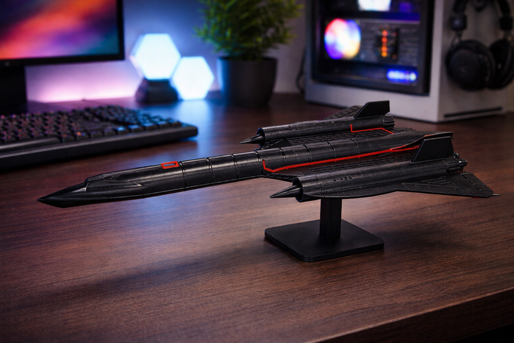 SR-71 Blackbird 3D Printed Display Model – Strategic Reconnaissance Aircraft Desk Decor