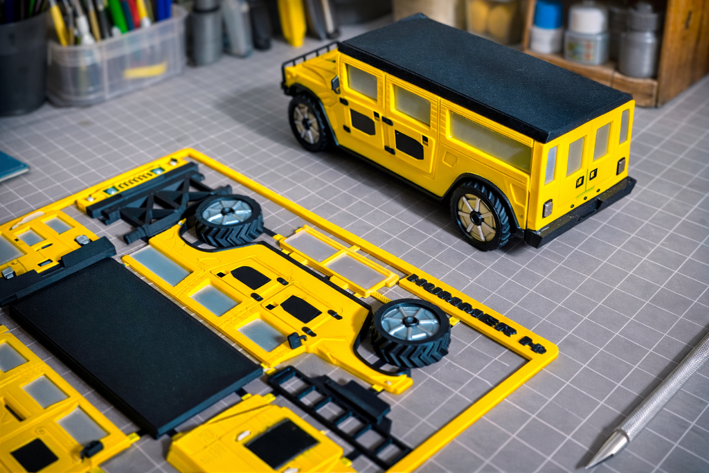 Hummer H1 3D Printed Model Kit Card – Military Vehicle Build Kit