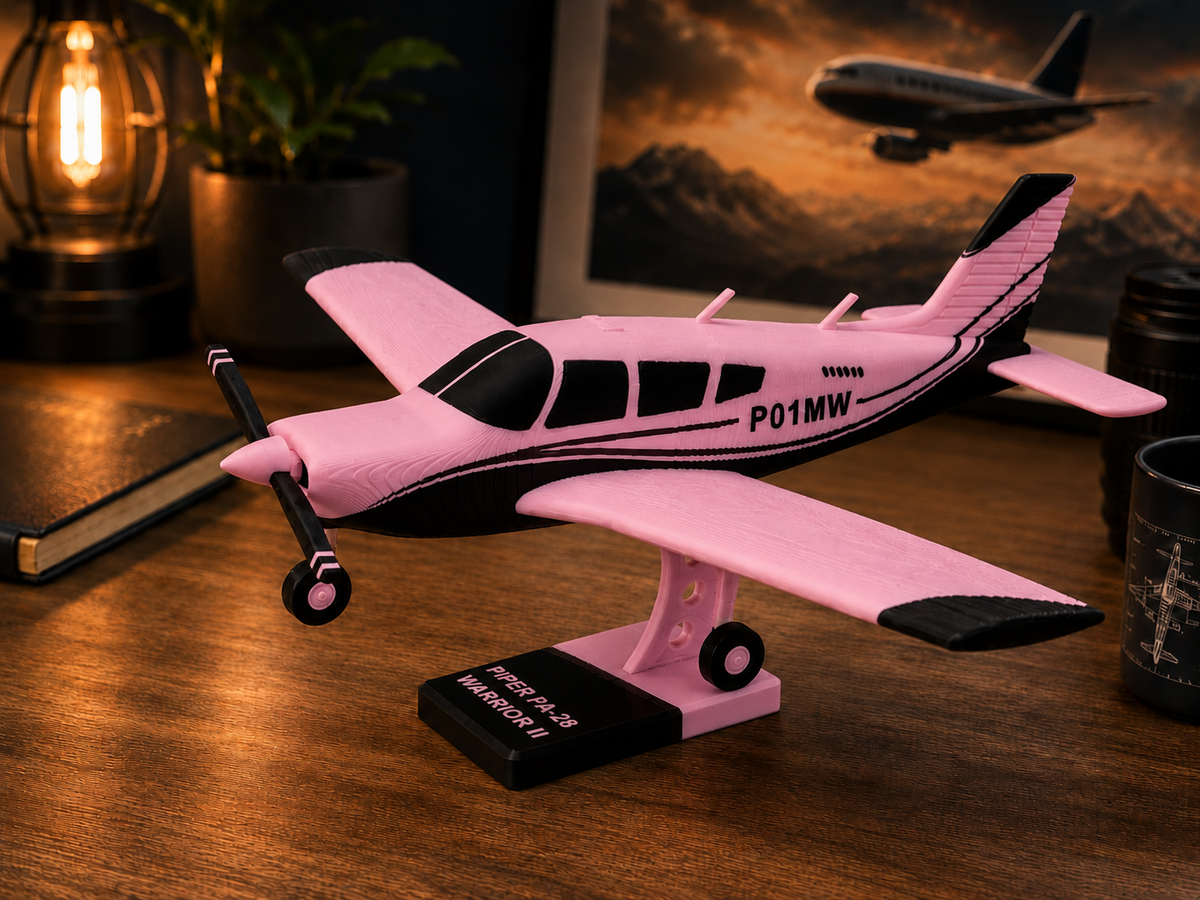 Piper PA-28 Warrior II 3D Printed Model Kit – Multiple Colors Available