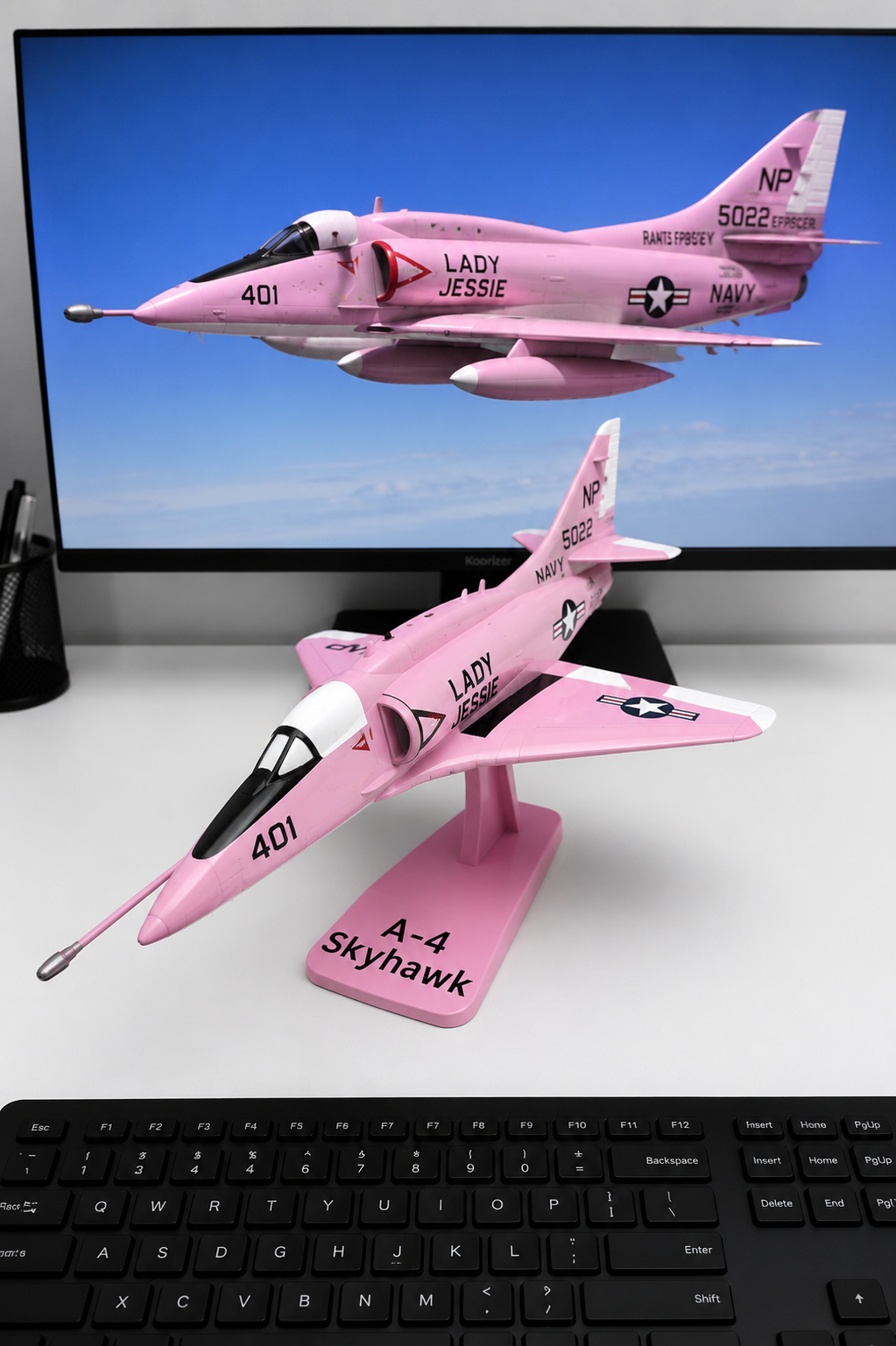 A-4 Skyhawk Loose Piece Display Model – 3D Printed Navy Jet Aircraft Decor