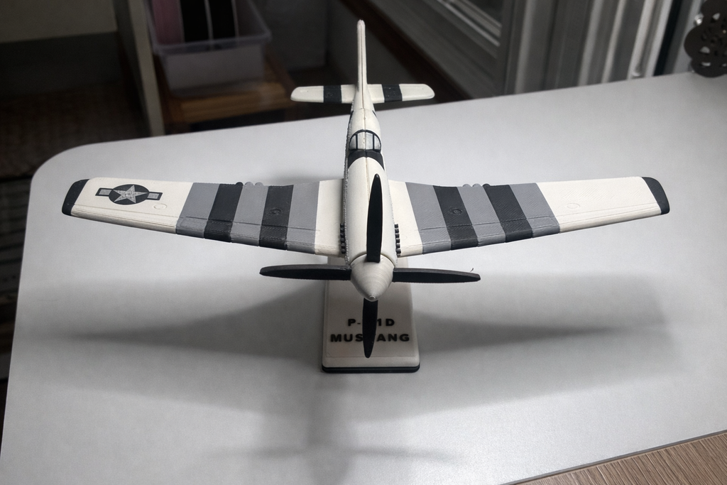 P-51D Mustang 3D Printed Aircraft Model Kit – WWII Fighter Plane