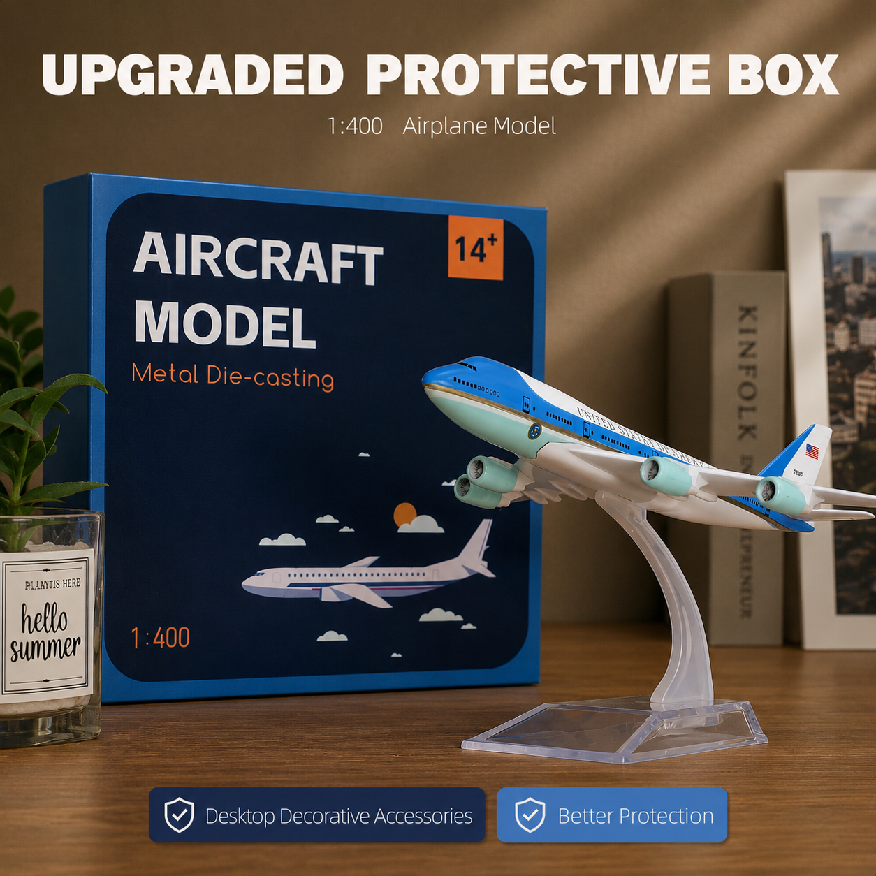 Air Force One VC-25A Die-Cast Aircraft Model – 1:400 Scale Boeing 747 Display Plane
