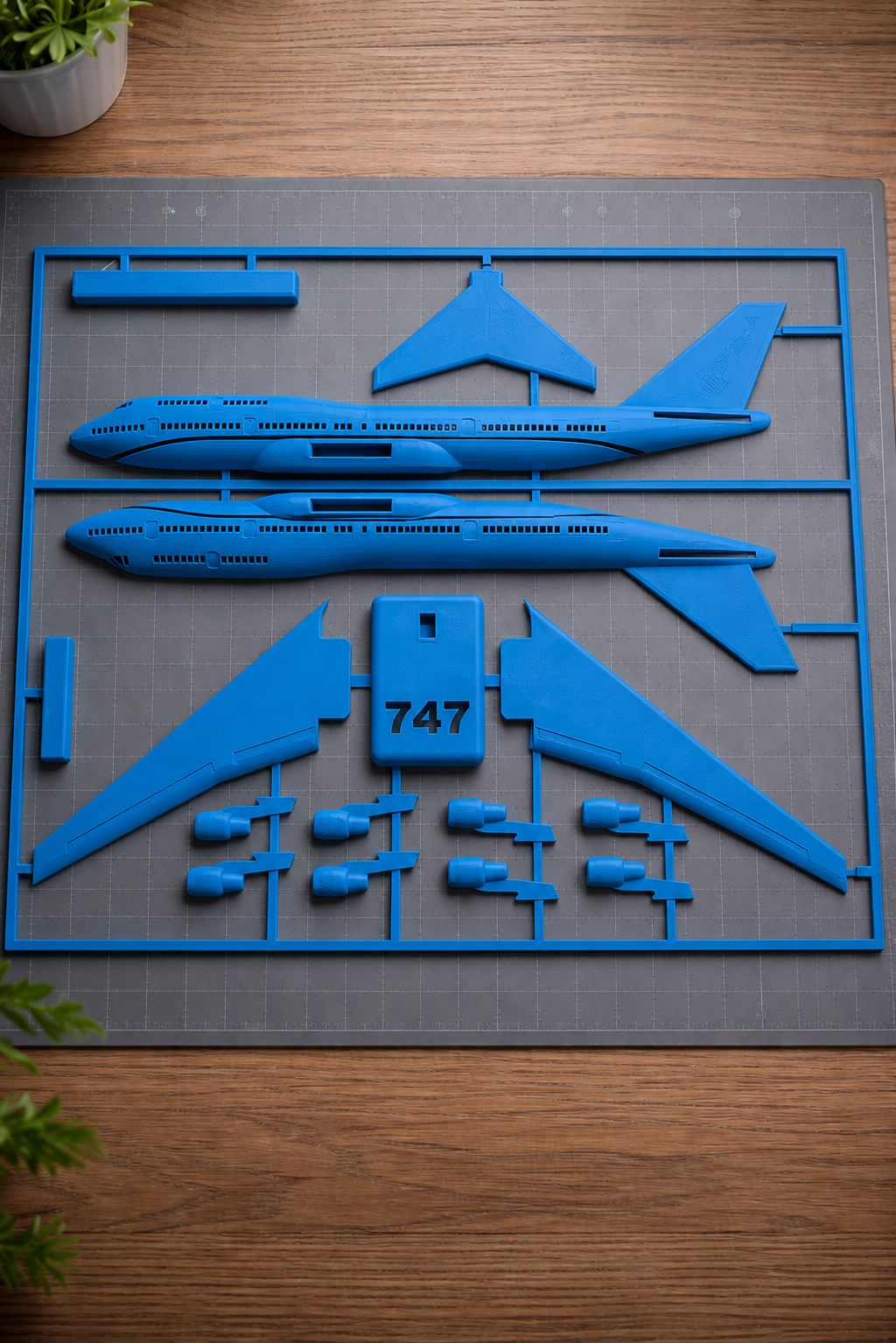 Boeing 747 Jumbo Jet 3D Printed Aircraft Model Kit – Commercial Airliner