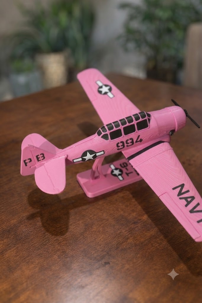 T-6 Texan 3D Printed Aircraft Model Kit – Vintage Navy Trainer Edition