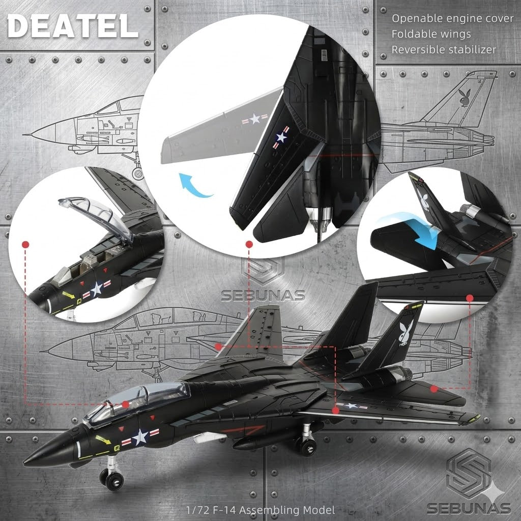 F-14 Tomcat 3D Quick Build Model Kit – 26 Piece Fighter Jet Aircraft Puzzle