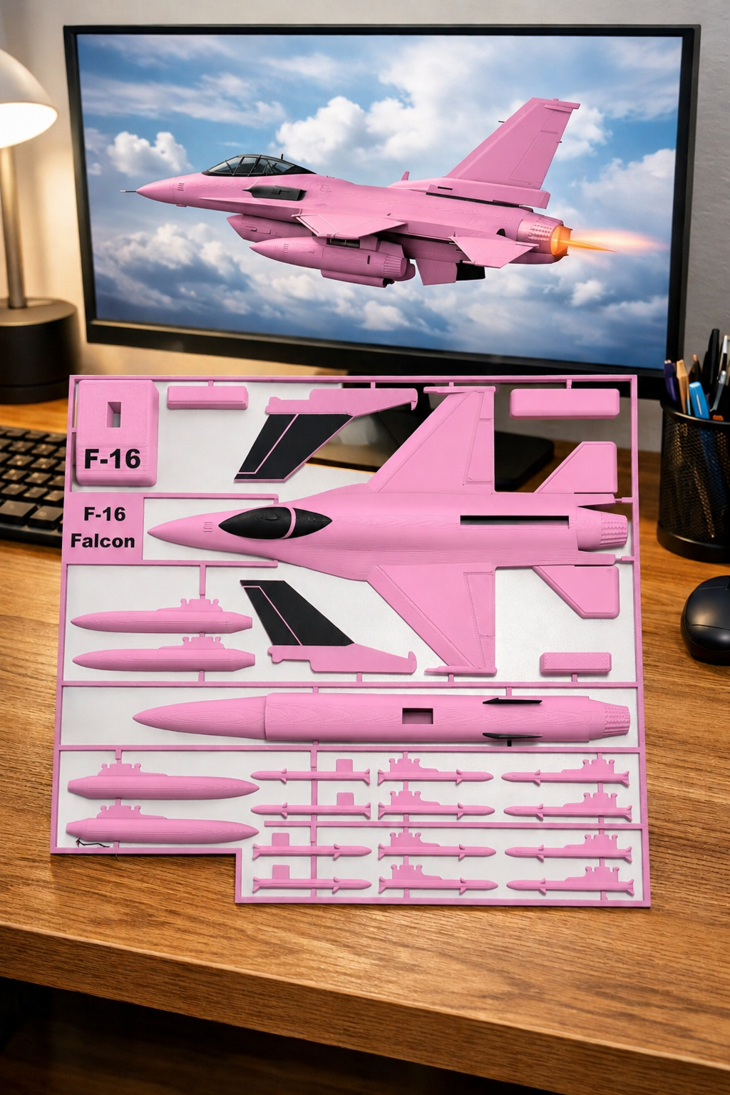 F-16 Falcon 3D Printed Model Kit F-16 Falcon 3D Printed Model Kit – Fighter Jet DIY Build – Military Aircraft Display – Aviation Desk Decor