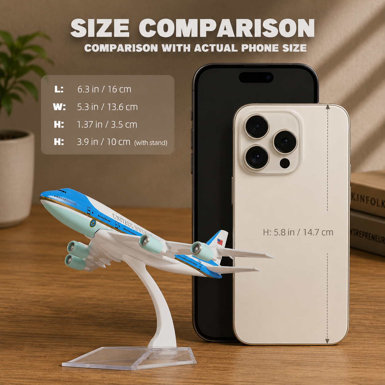 Air Force One VC-25A Die-Cast Aircraft Model – 1:400 Scale Boeing 747 Display Plane