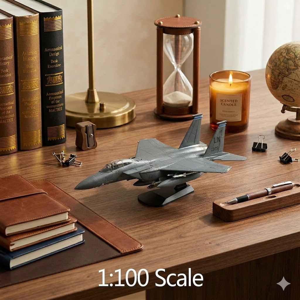 F-15E Strike Eagle Die-Cast Aircraft Model – 1/100 Scale Military Display Jet