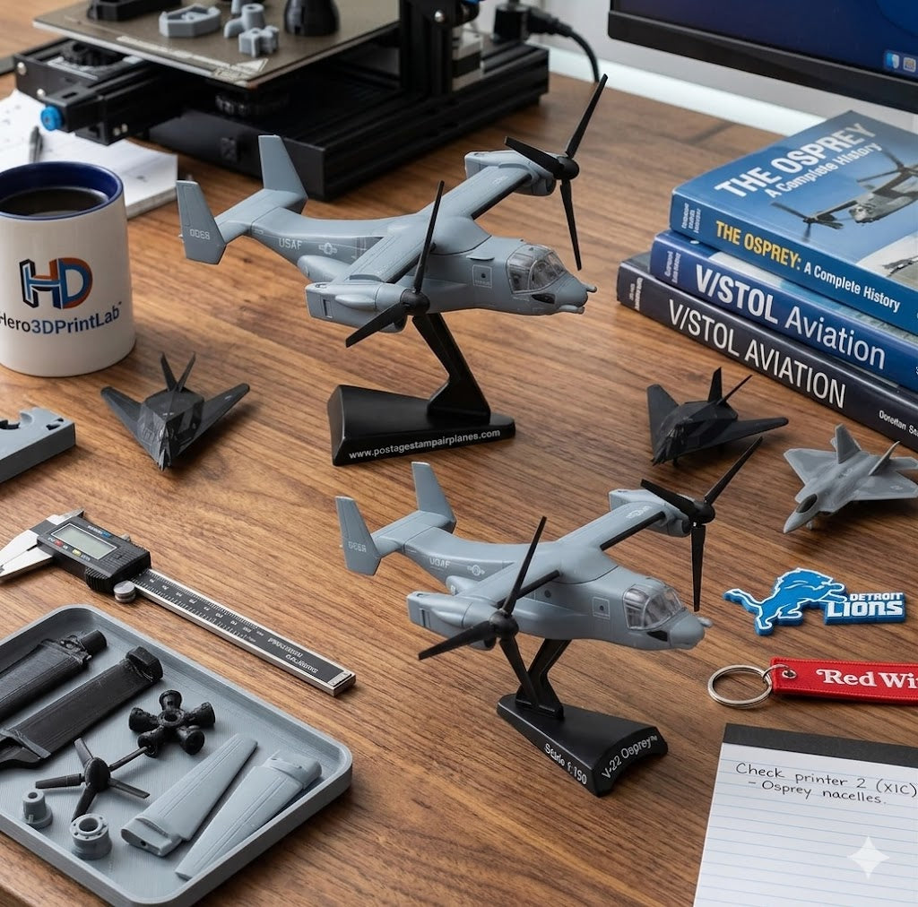 V-22 Osprey Die-Cast Aircraft Model – 1:150 Scale Military Tiltrotor Display Plane