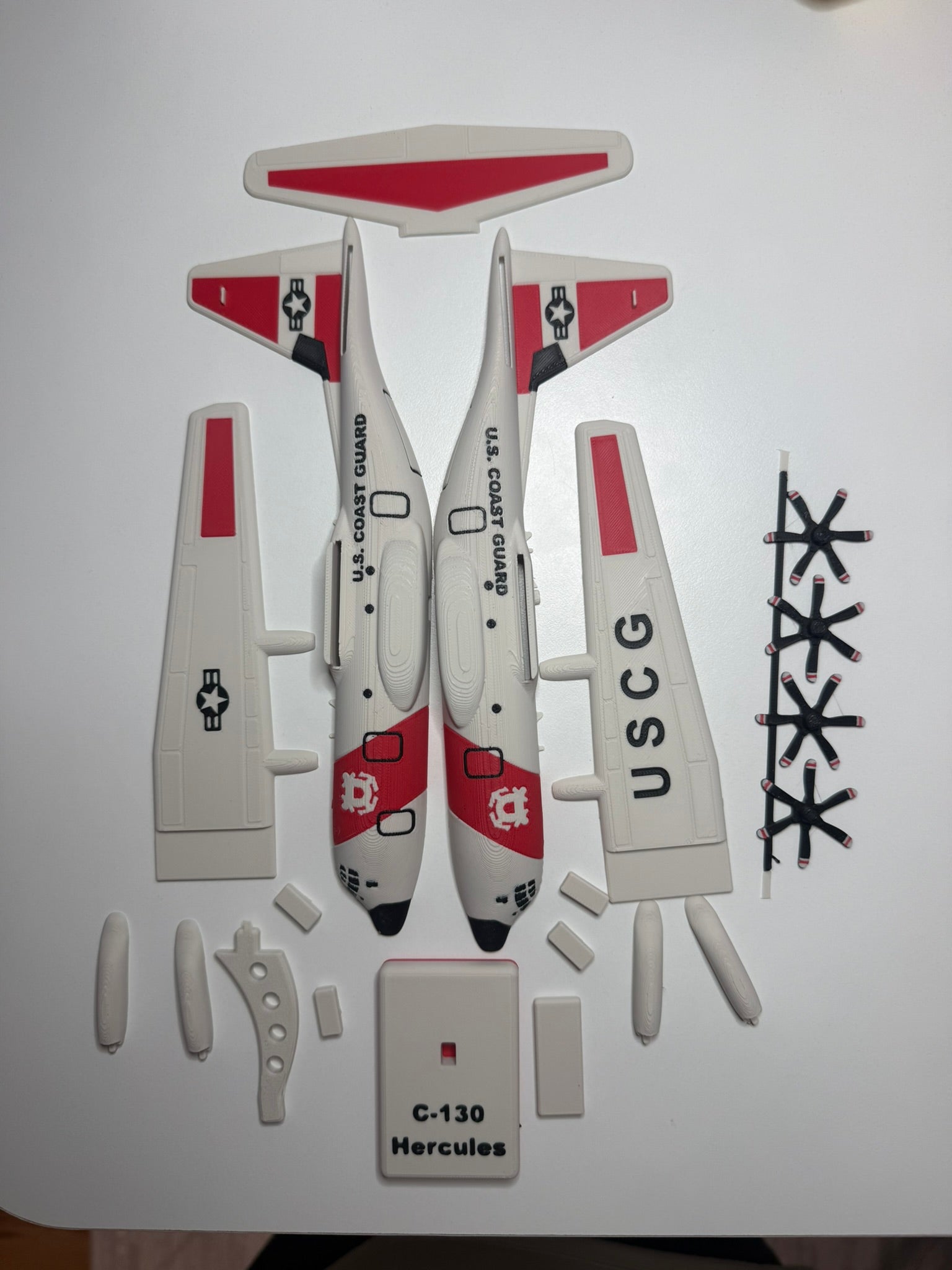 HC-130 Hercules 3D Printed Aircraft Model Kit – U.S. Coast Guard Rescue Plane