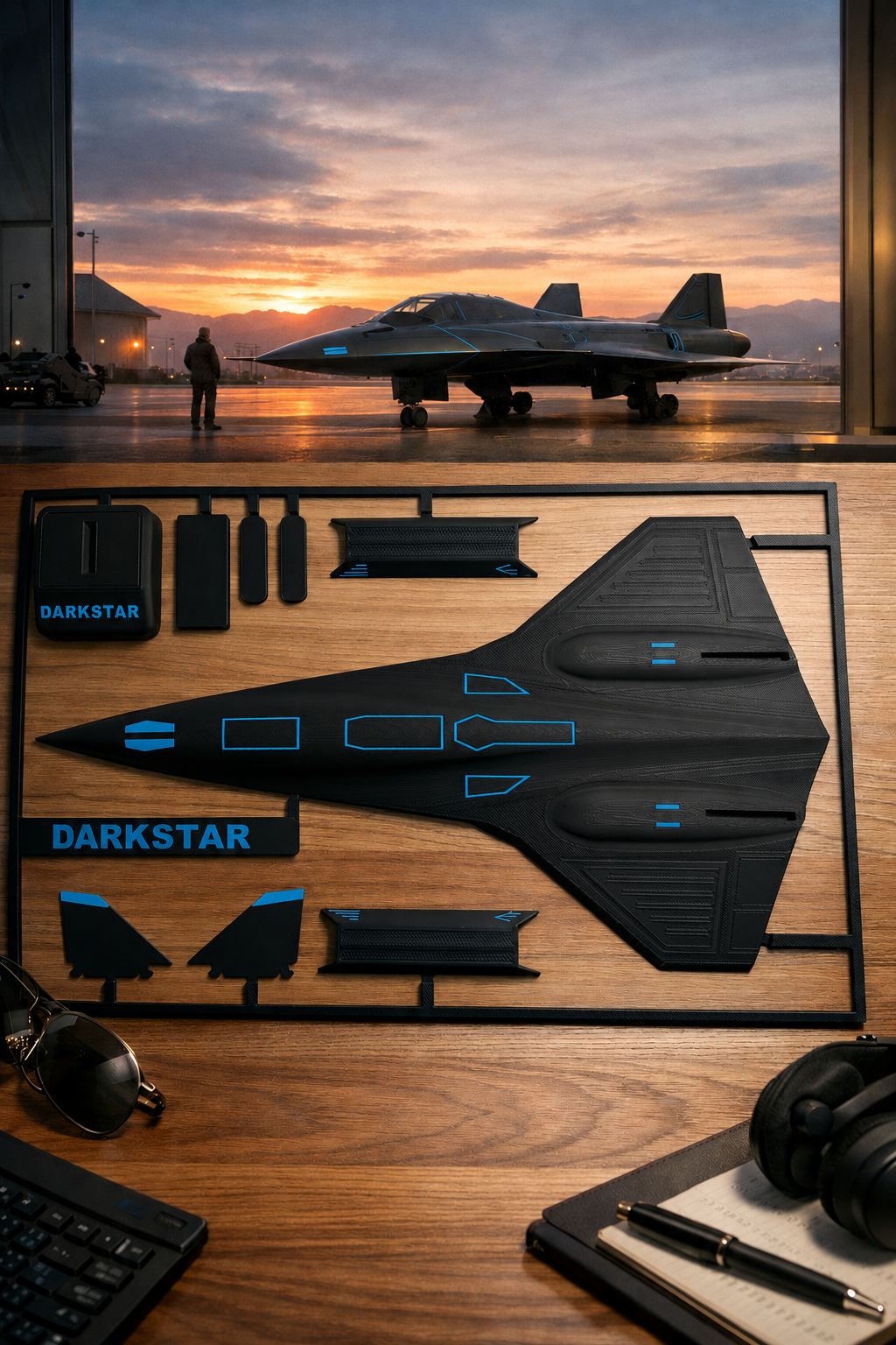 Darkstar SR-72 Inspired 3D Printed Aircraft Model Kit – Hypersonic Stealth Jet
