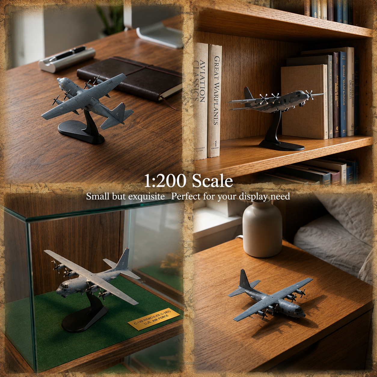 Lockheed AC-130 Gunship Die-Cast Aircraft Model – 1/200 Scale Military Display Plane