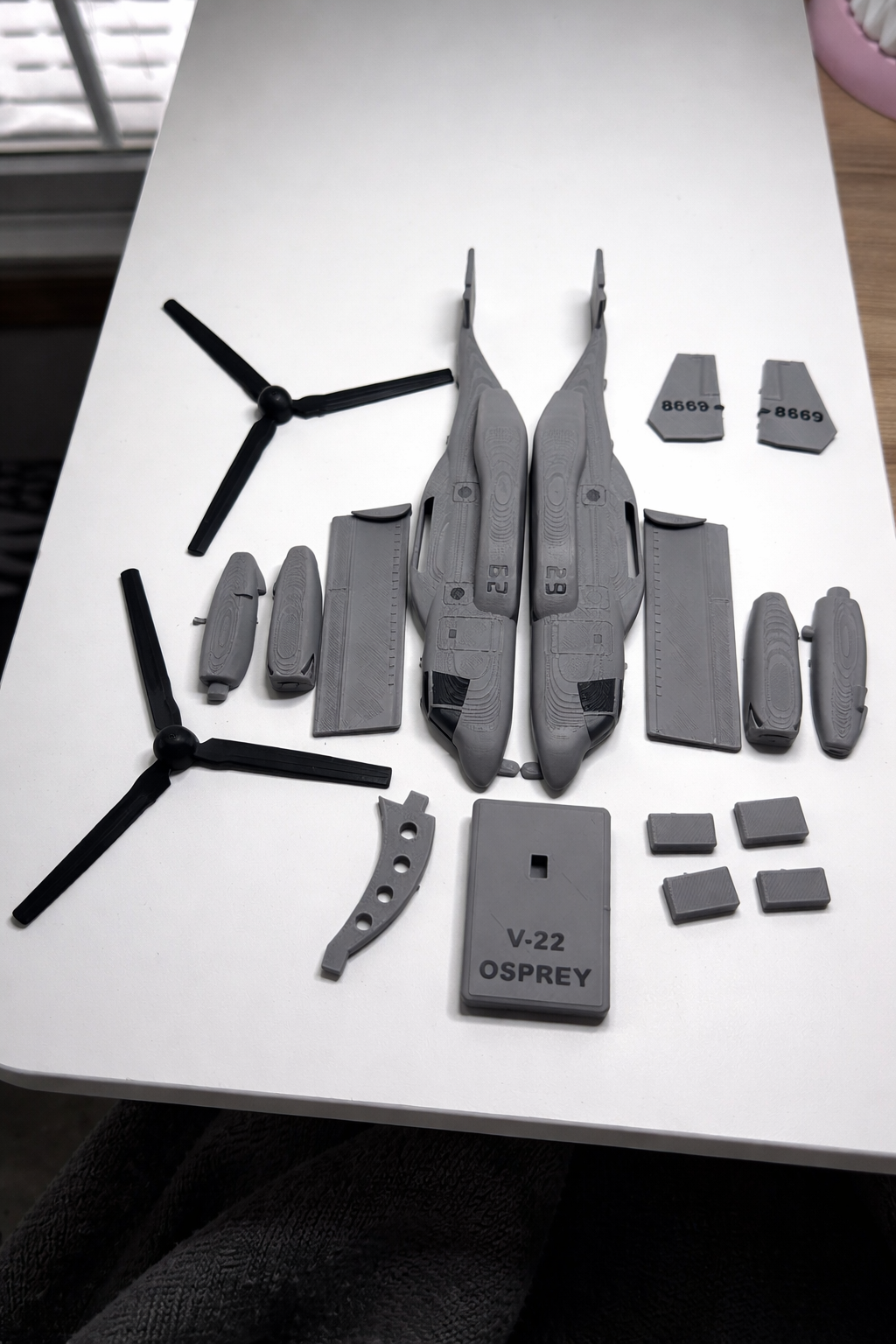 V-22 Osprey 3D Printed Aircraft Model Kit – Military Tiltrotor Aircraft
