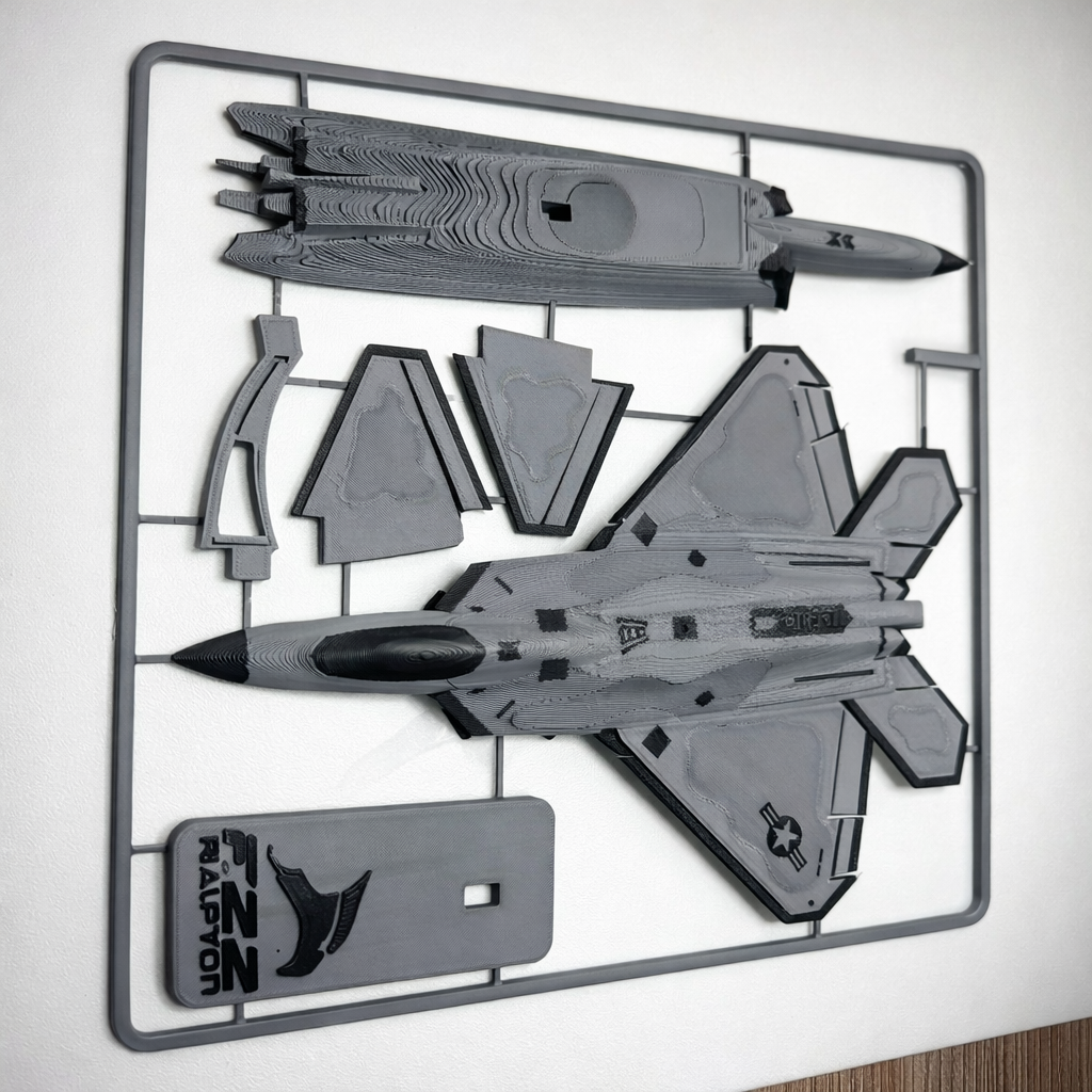 F-22 Raptor 3D Printed Aircraft Model Kit – Stealth Fighter Edition