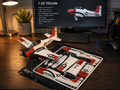 T-28 Trojan Navy Kit Card 3D Printed Aircraft Model Kit | Snap Fit Desk Display | DIY Plane Gift