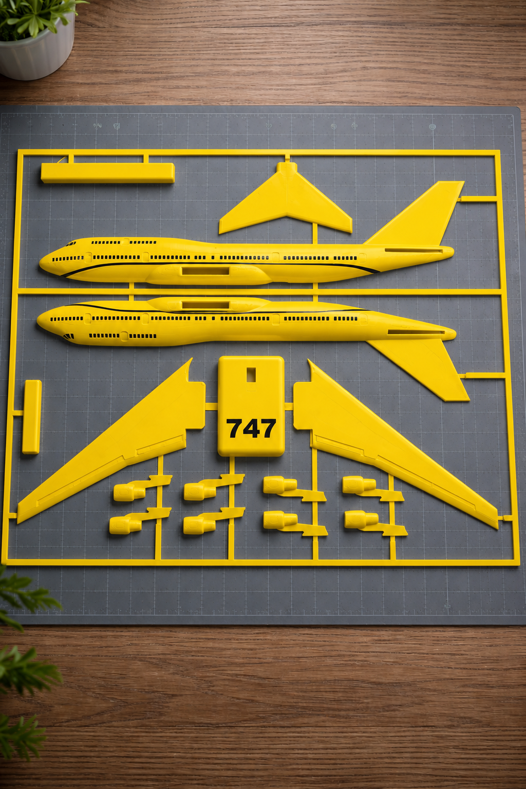 Boeing 747 Jumbo Jet 3D Printed Aircraft Model Kit – Commercial Airliner