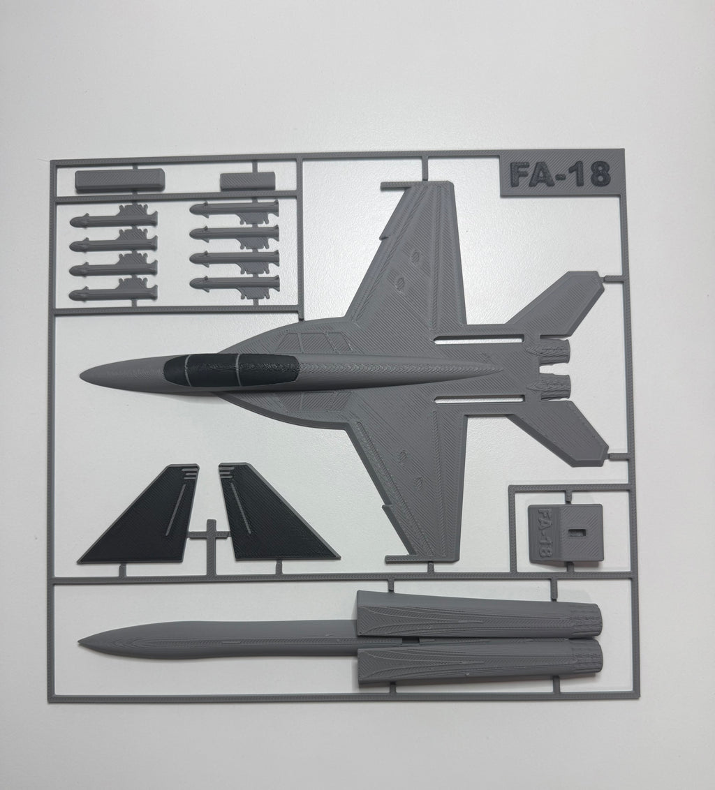 F/A-18 Fighter Jet 3D Printed Model Kit F/A-18 Fighter Jet 3D Printed Model Kit – Military Aircraft Desk Decor – Modern Aviation Display – Fighter Jet Model – Aviation Gift